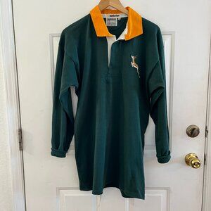 Barbarian Vintage Canada South African Green Rugby Shirt Sz 42
